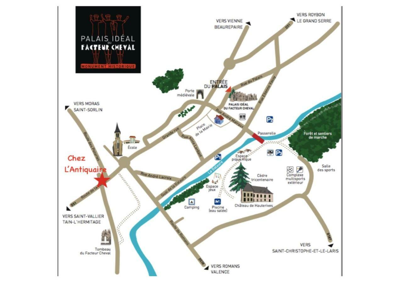 Chez L'Antiquaire Bed & Breakfast Hauterives Ngoại thất bức ảnh